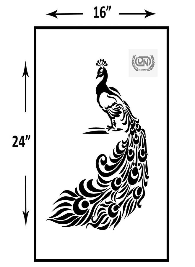 DECORNOW Classy Peacock Reusable DIY Wall Stencil Painting, Suitable for Home Decoration, Wall Decoration Size : (16 inch x 24 inch) - Image 4